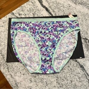 NWT Victoria’s Secret Floral Classic Modal Cotton High Leg Brief Panties VS XL